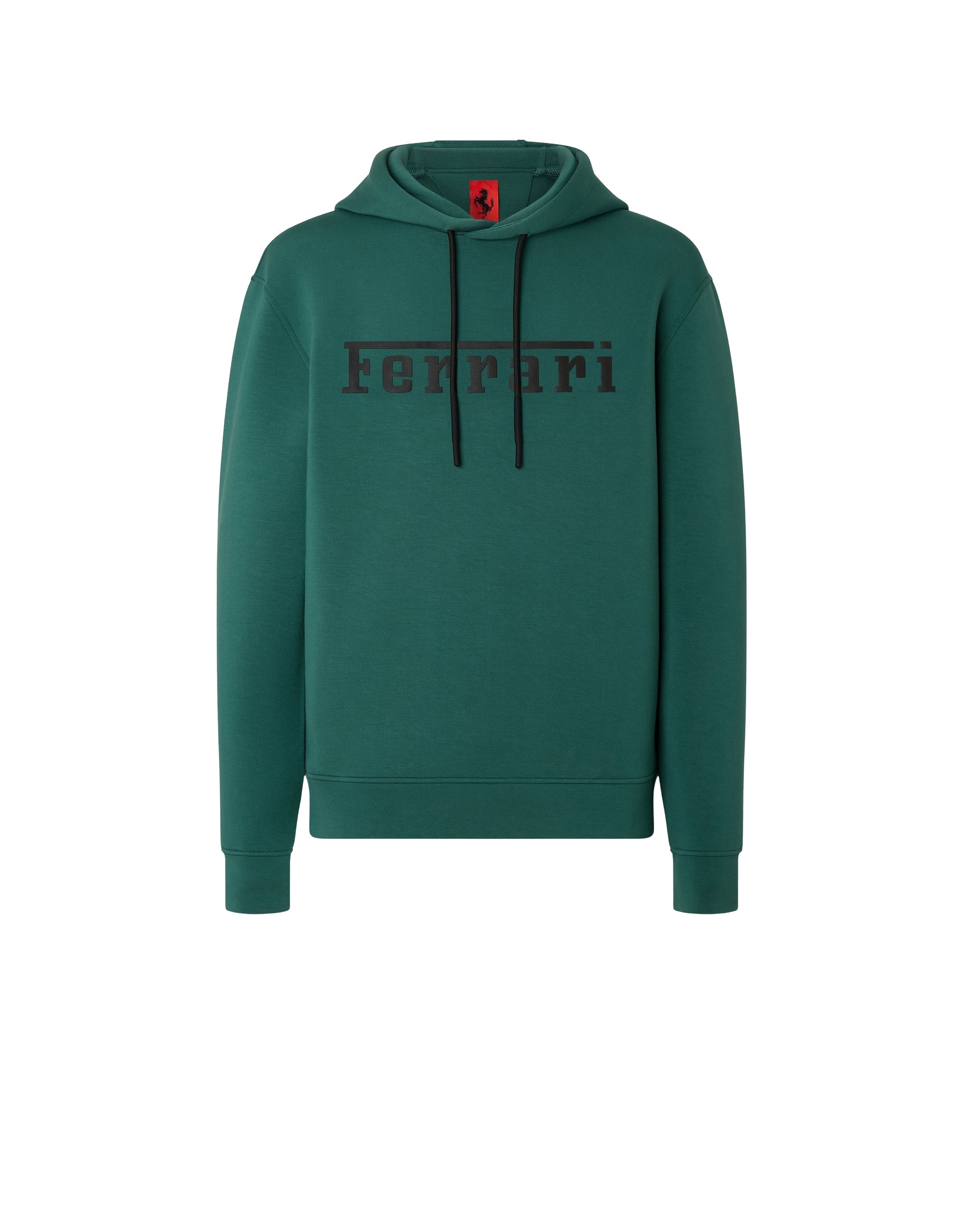 Unisex hoodie with Ferrari logo - Verde Ficus