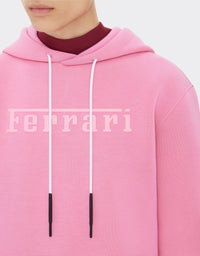 Unisex hoodie with Ferrari logo - Rosa