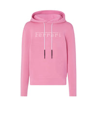 Unisex hoodie with Ferrari logo - Rosa