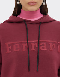 Unisex hoodie with Ferrari logo - Bordeaux