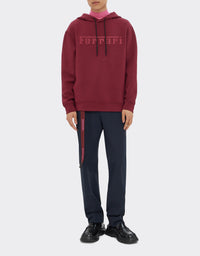 Unisex hoodie with Ferrari logo - Bordeaux