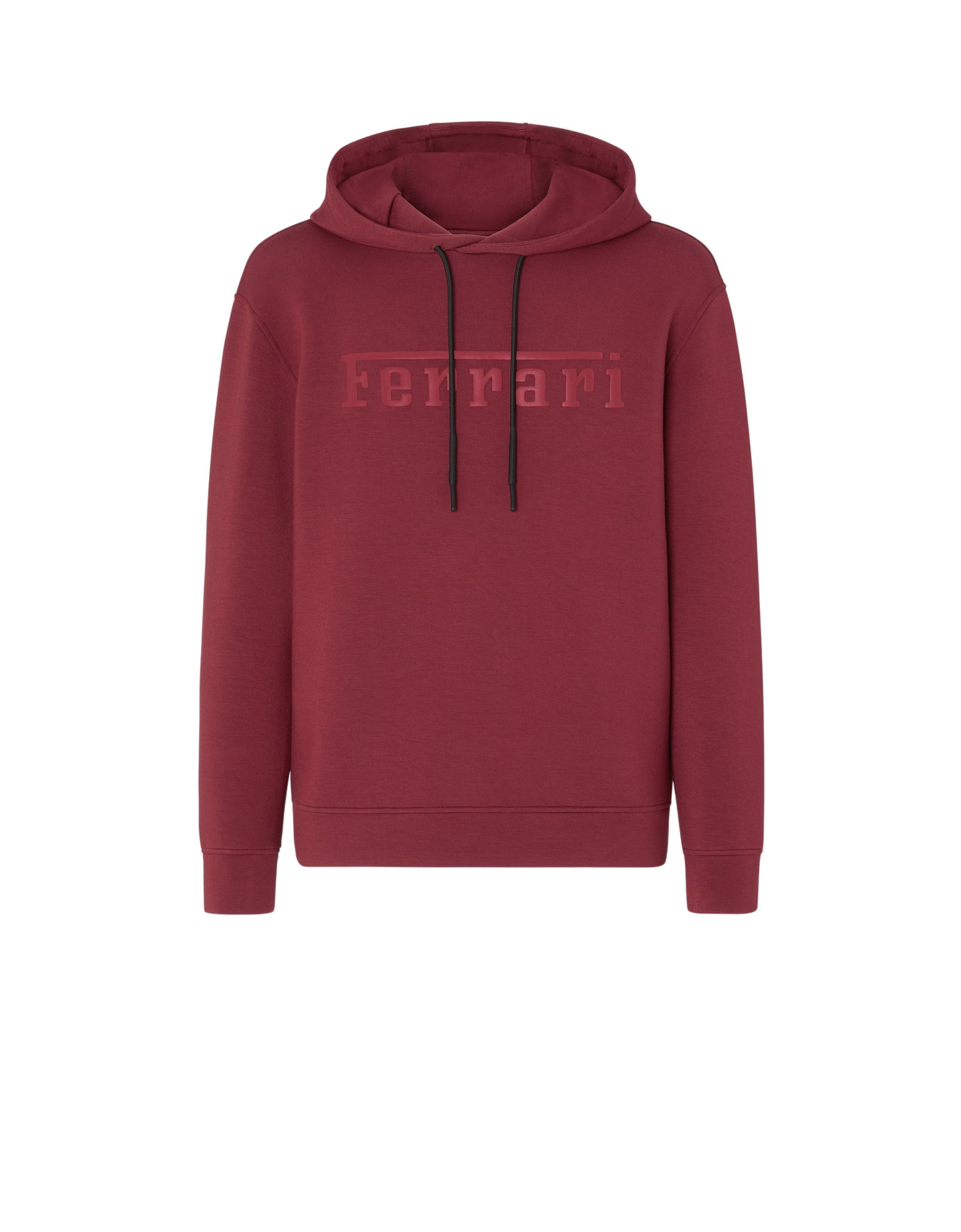 Unisex hoodie with Ferrari logo - Bordeaux