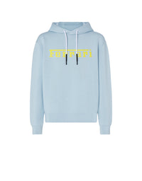 Sweat-shirt à capuche unisexe avec logo Ferrari - Azzurro