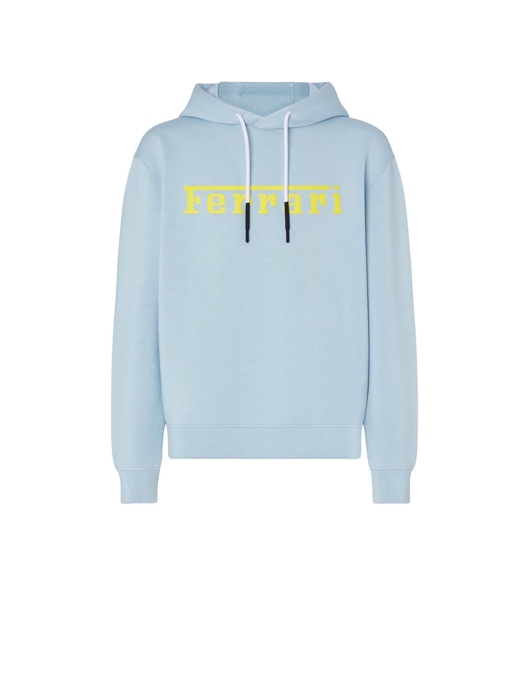 Sweat-shirt à capuche unisexe avec logo Ferrari - Azzurro
