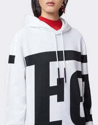 Unisex hoodie with Ferrari logo - Bianco
