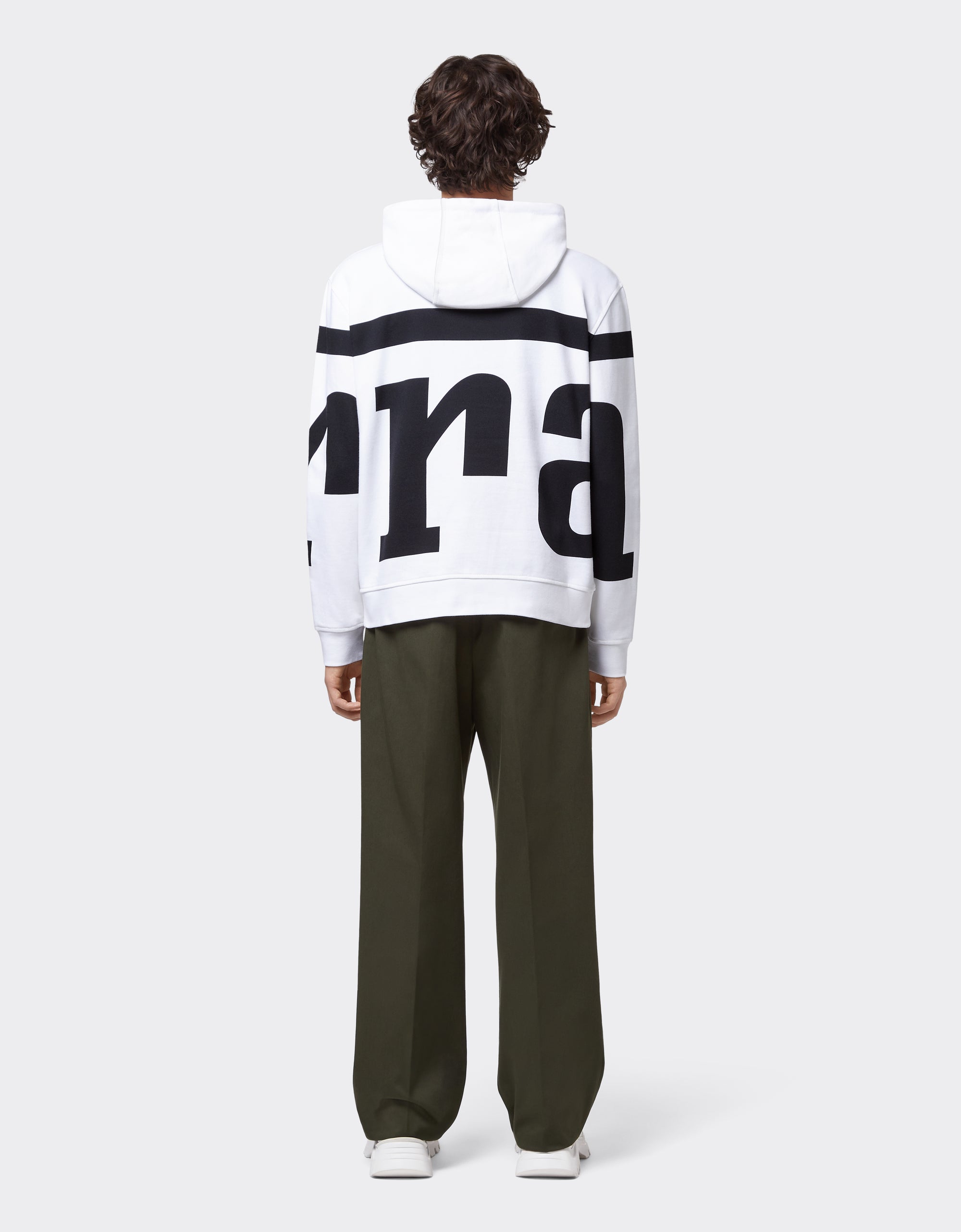 Unisex hoodie with Ferrari logo - Bianco