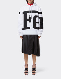 Unisex hoodie with Ferrari logo - Bianco