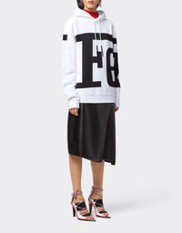 Unisex hoodie with Ferrari logo - Bianco