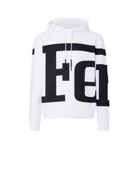 Unisex hoodie with Ferrari logo - Bianco