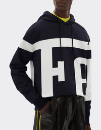 Sweat-shirt à capuche unisexe avec logo Ferrari - Nero