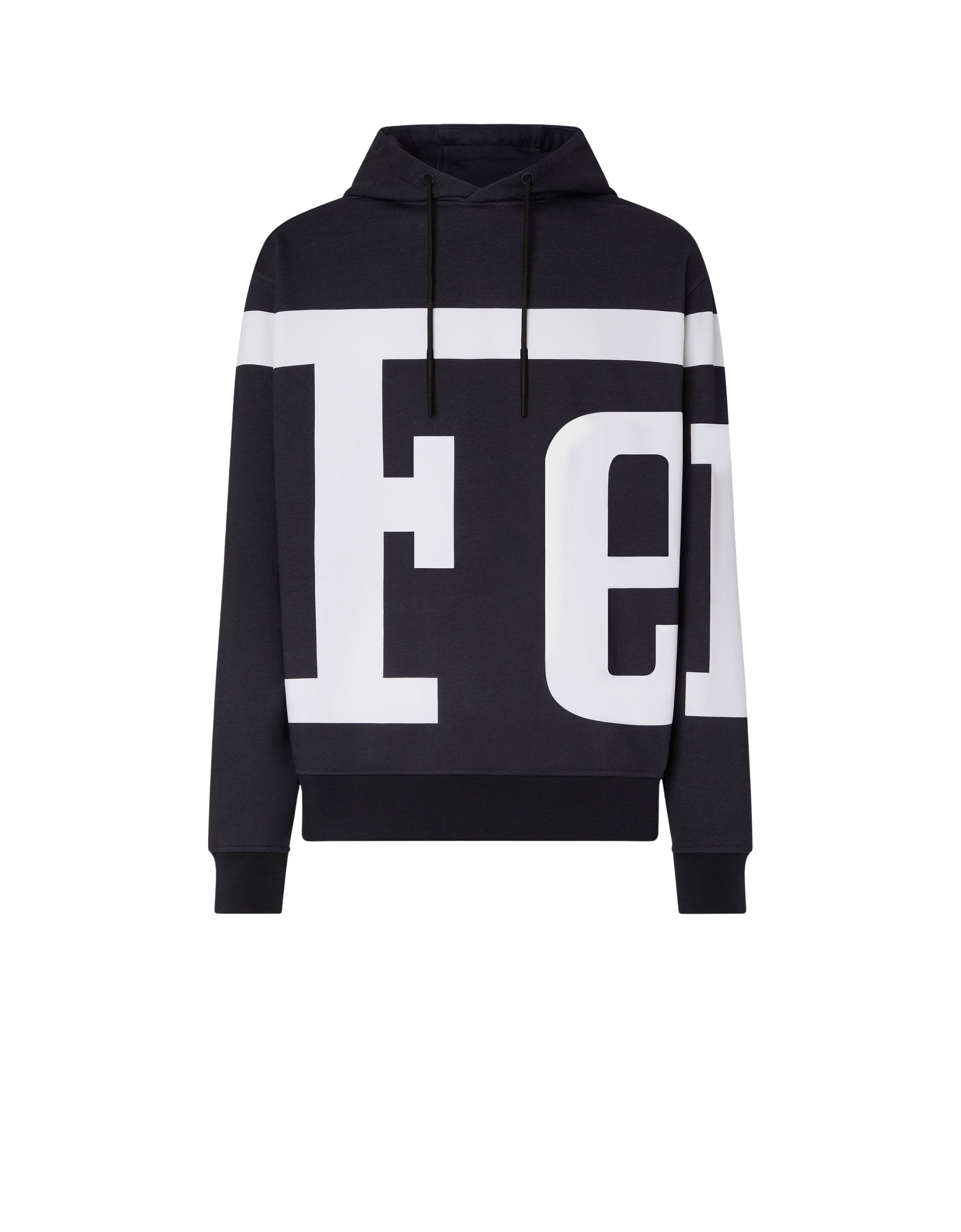 Sweat-shirt à capuche unisexe avec logo Ferrari - Nero