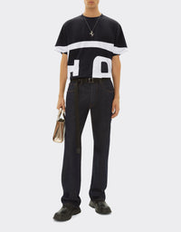 T-shirt unisexe avec logo Ferrari - Nero