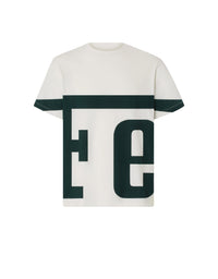 T-shirt unisexe avec logo Ferrari - Avorio
