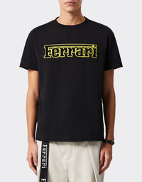 T-shirt unisexe avec logo Ferrari - Nero