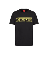 T-shirt unisexe avec logo Ferrari - Nero
