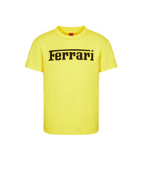 T-shirt unisexe avec logo Ferrari - Yellow