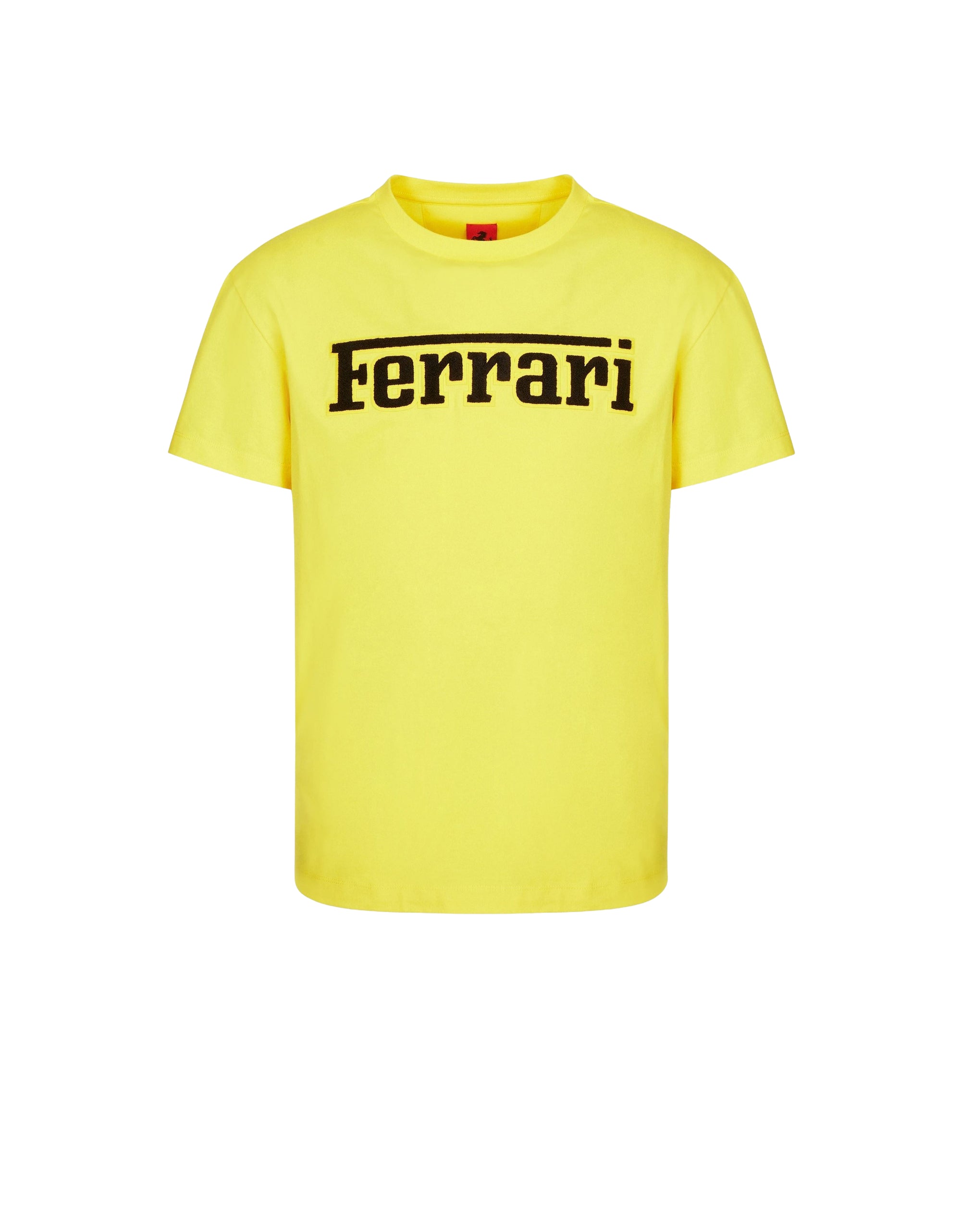 T-shirt unisexe avec logo Ferrari - Yellow