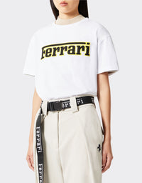 T-shirt unisexe avec logo Ferrari - Bianco