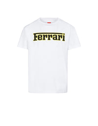 T-shirt unisexe avec logo Ferrari - Bianco