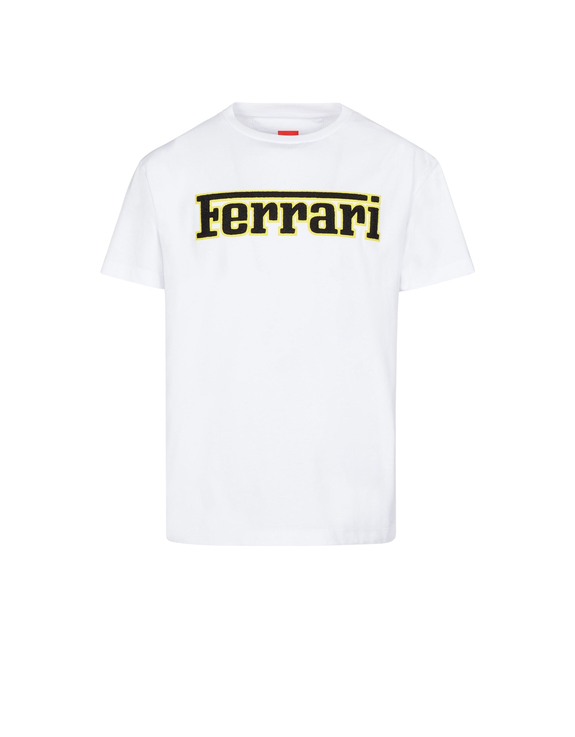 T-shirt unisexe avec logo Ferrari - Bianco