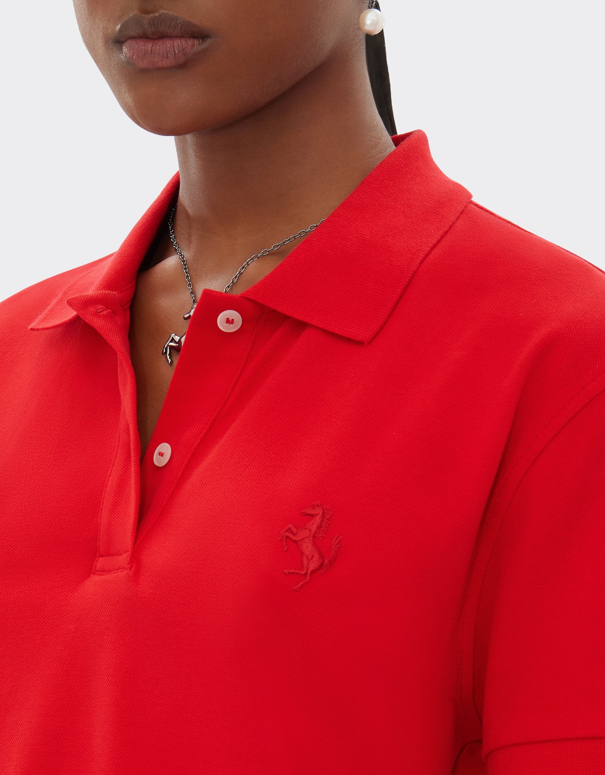 Polo with Prancing Horse - Rosso Corsa