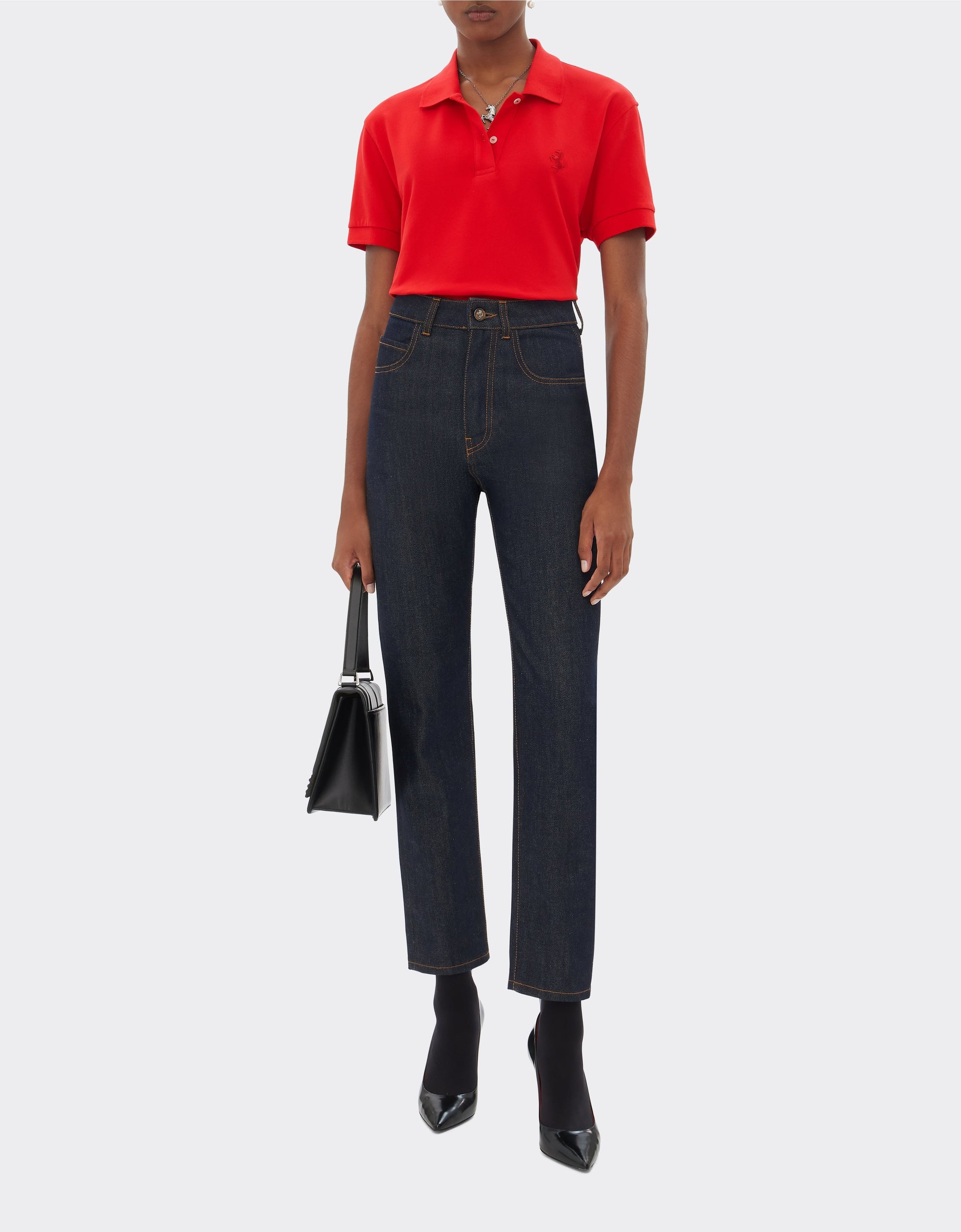 Polo with Prancing Horse - Rosso Corsa