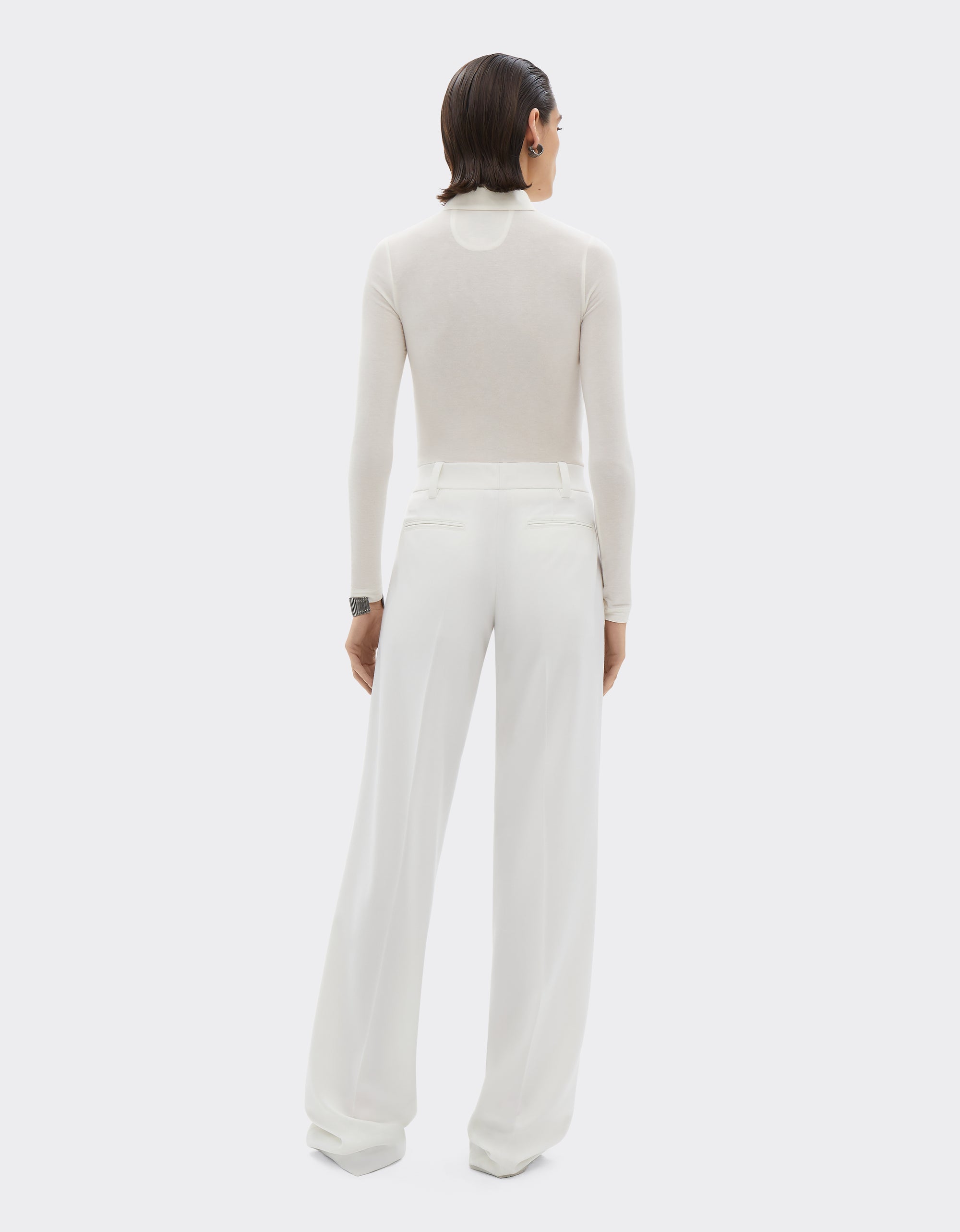 Long-sleeved polo shirt - Avorio