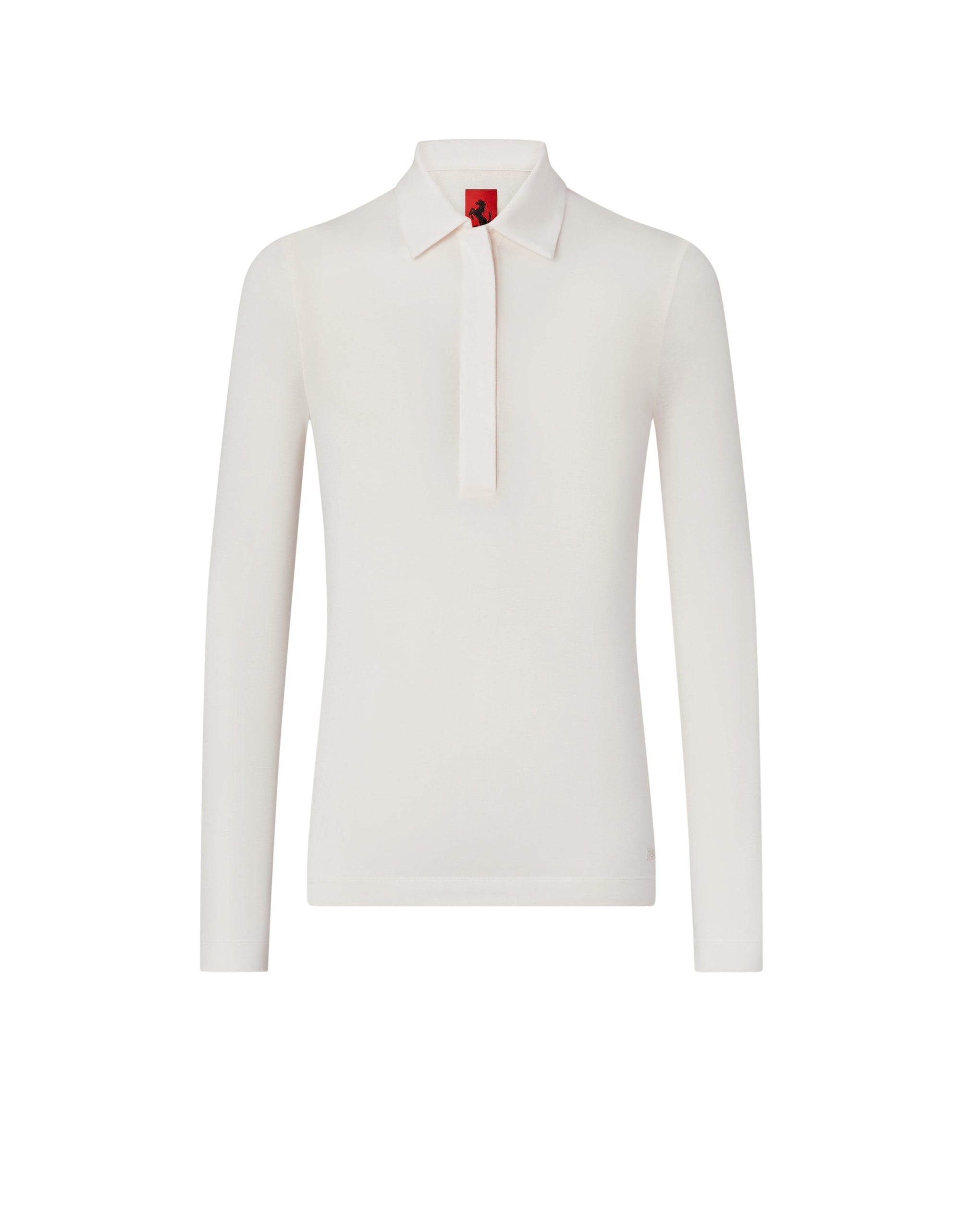 Long-sleeved polo shirt - Avorio