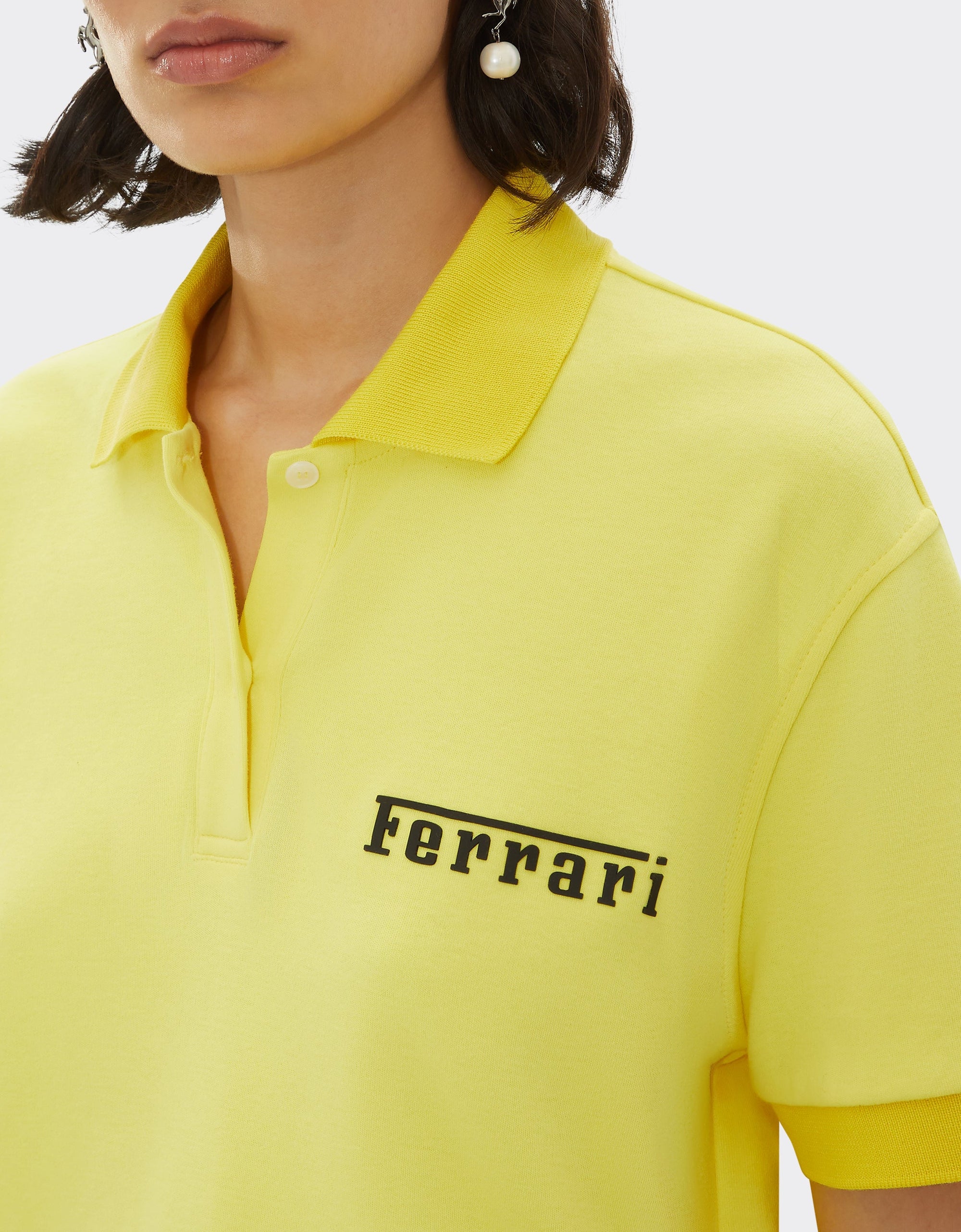 Polo shirt with Ferrari logo - Giallo Modena