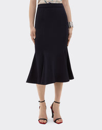 Midi skirt Punto Milano - Navy Blu