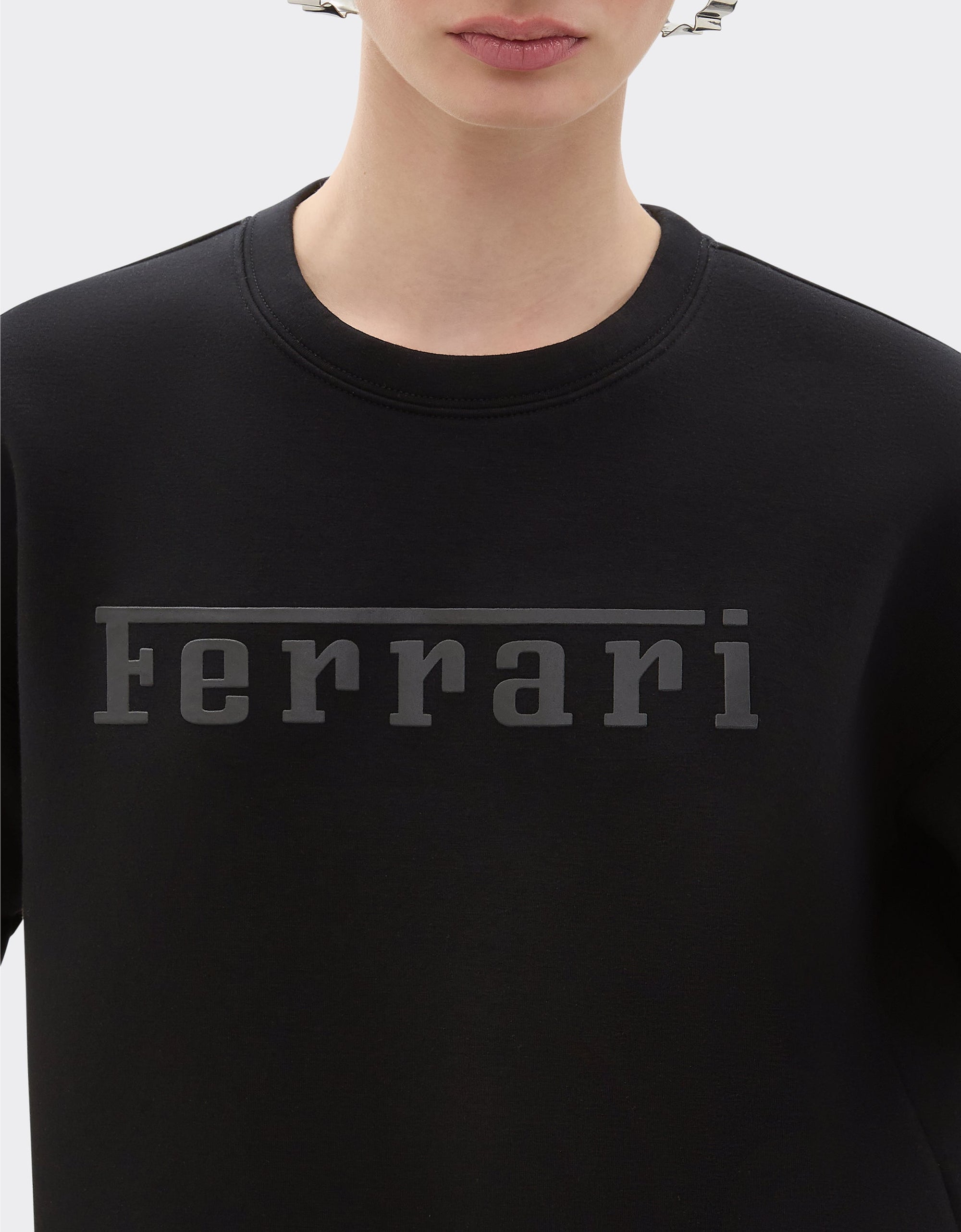 Sweat-shirt avec logo Ferrari - Nero