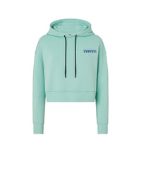 Sweat-shirt à capuche avec logo Ferrari - Verde Menta