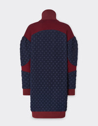 Robe pull motif jacquard - Navy Blu