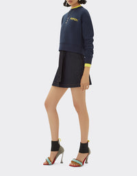 Sweat-shirt avec logo Ferrari - Navy Blu