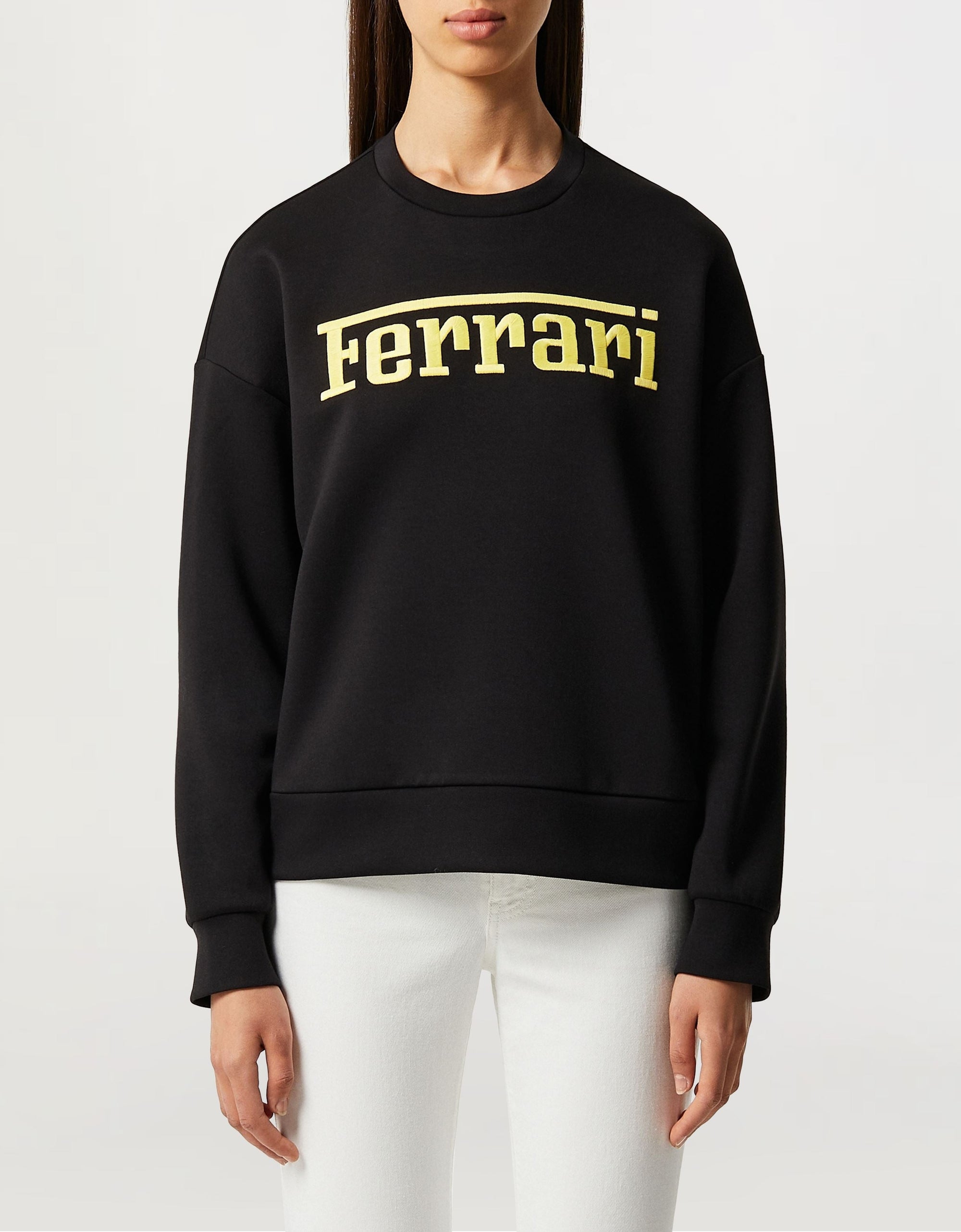 Sweat-shirt avec logo Ferrari - Nero