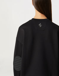 Sweat-shirt avec logo Ferrari - Nero
