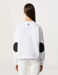 Sweat-shirt avec logo Ferrari - Bianco