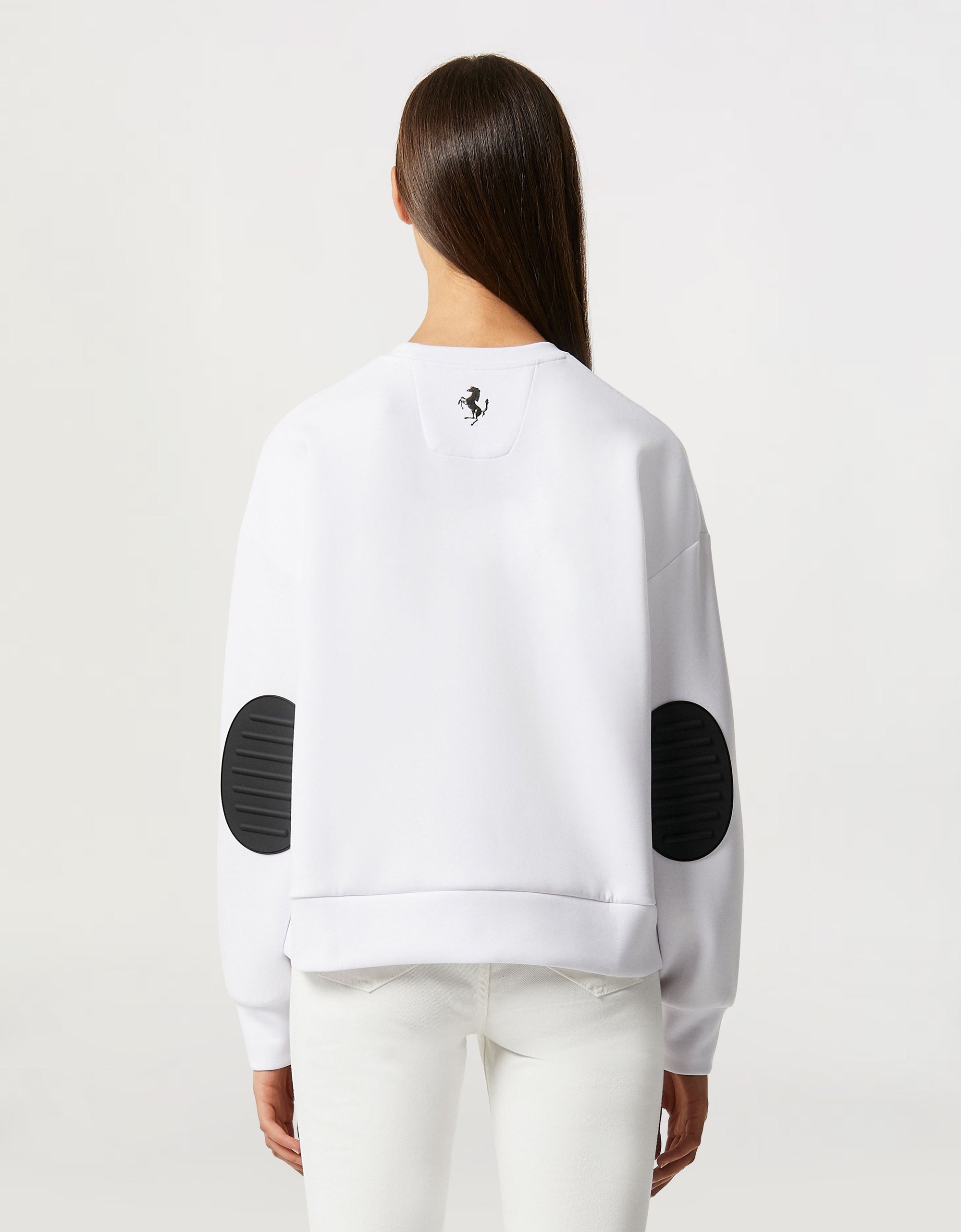 Sweat-shirt avec logo Ferrari - Bianco