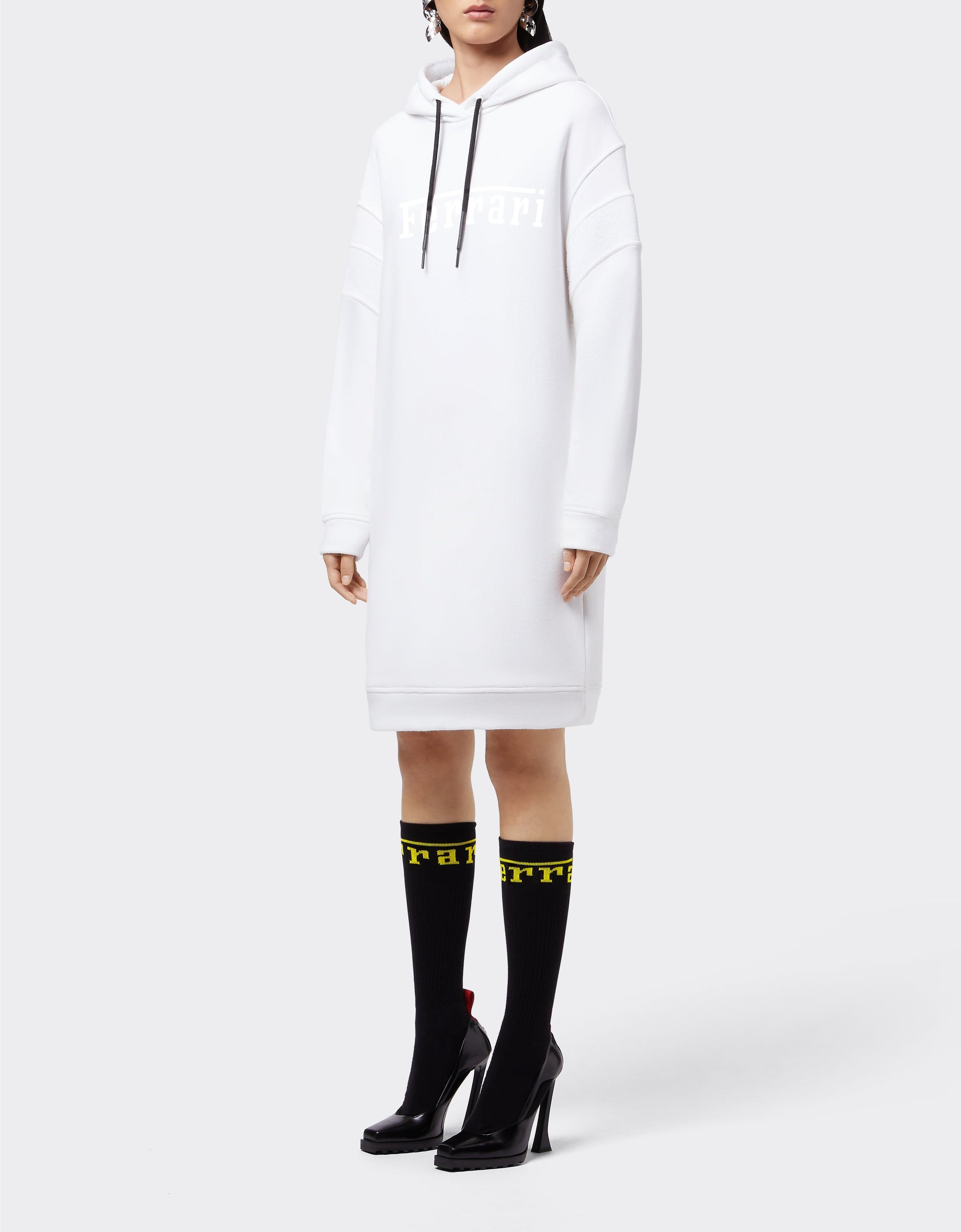 Robe sweat avec logo Ferrari - Bianco
