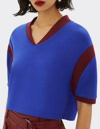 T-shirt court col V - Carta Da Zucchero