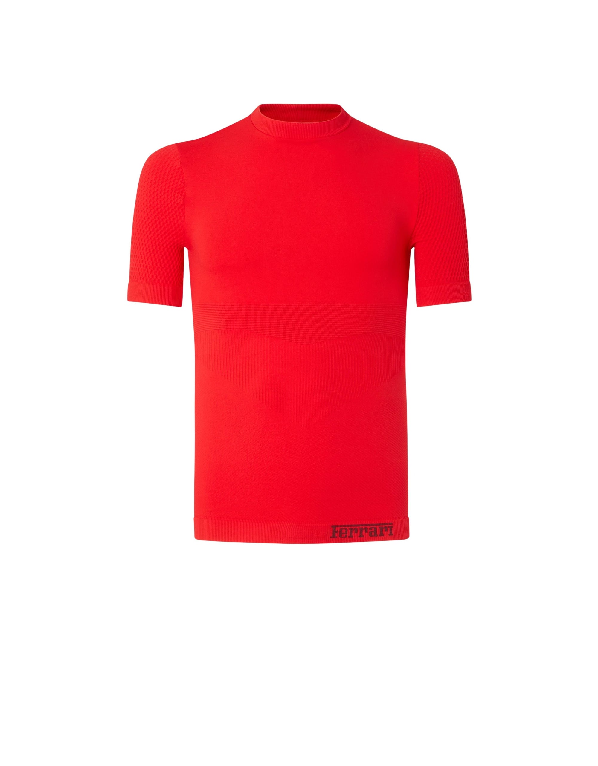 T-shirt à manches courtes col montant - Rosso Dino