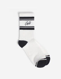 Café Kitsuné Sporty Socks - Tapioca/Black