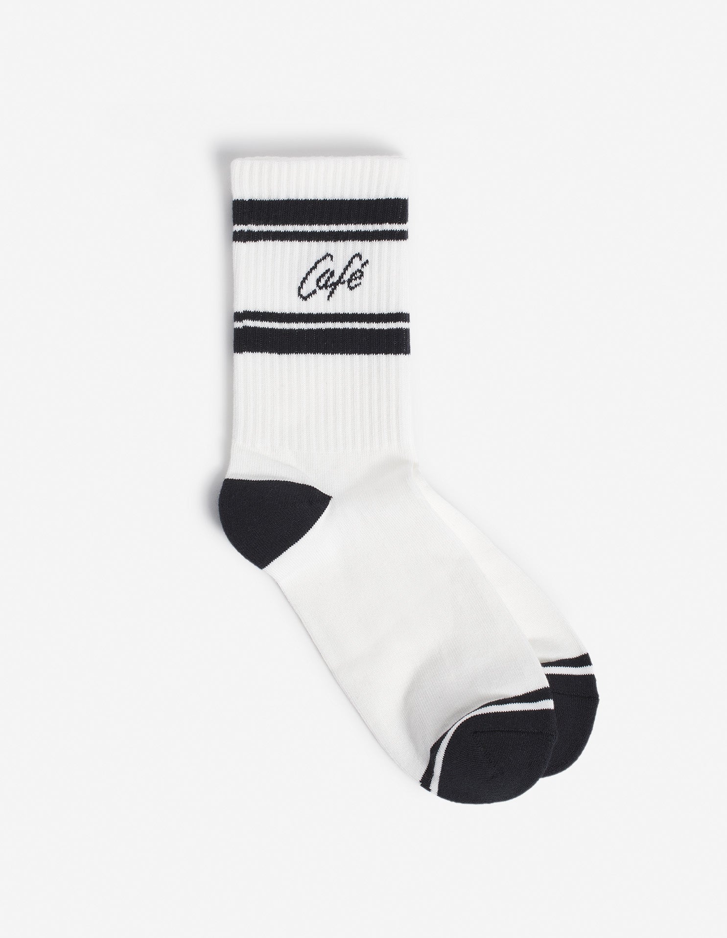 Café Kitsuné Sporty Socks - Tapioca/Black