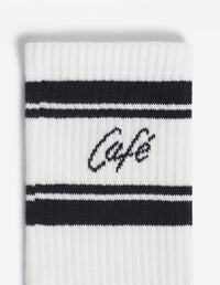 Café Kitsuné Sporty Socks - Tapioca/Black
