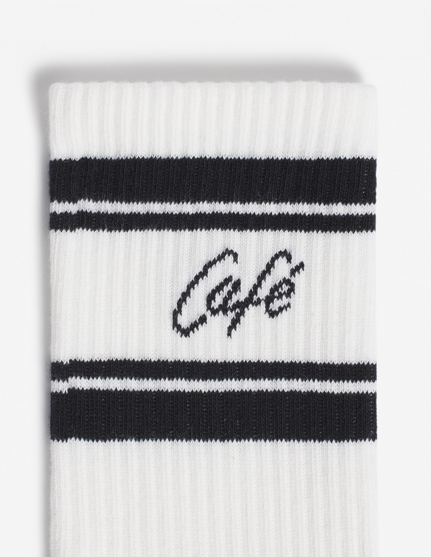 Café Kitsuné Sporty Socks - Tapioca/Black
