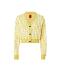 Cardigan avec Cheval cabré en soie - Giallo Modena