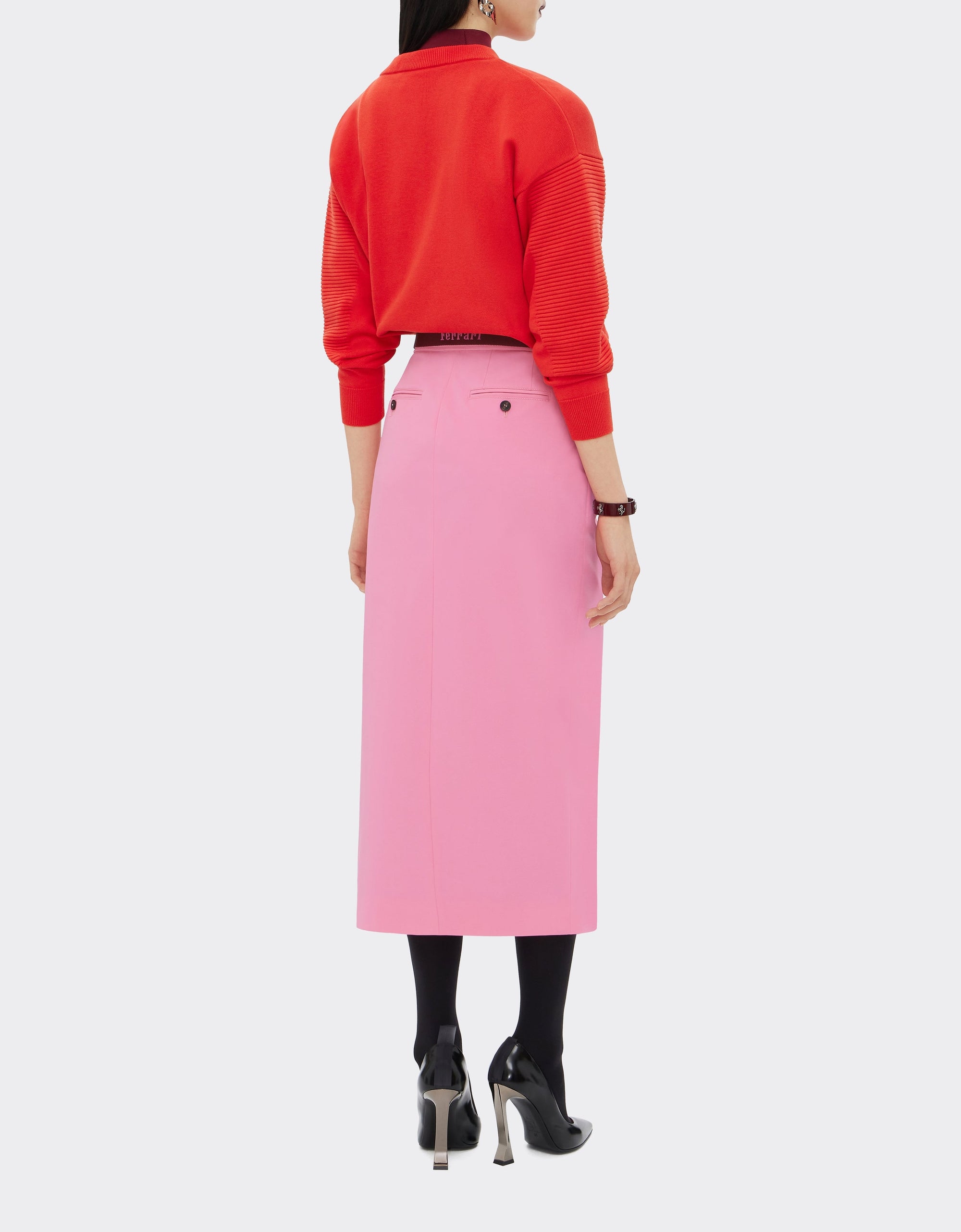 Pull en soie mélangée - Rosso Dino