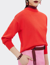 Pull en soie mélangée - Rosso Dino