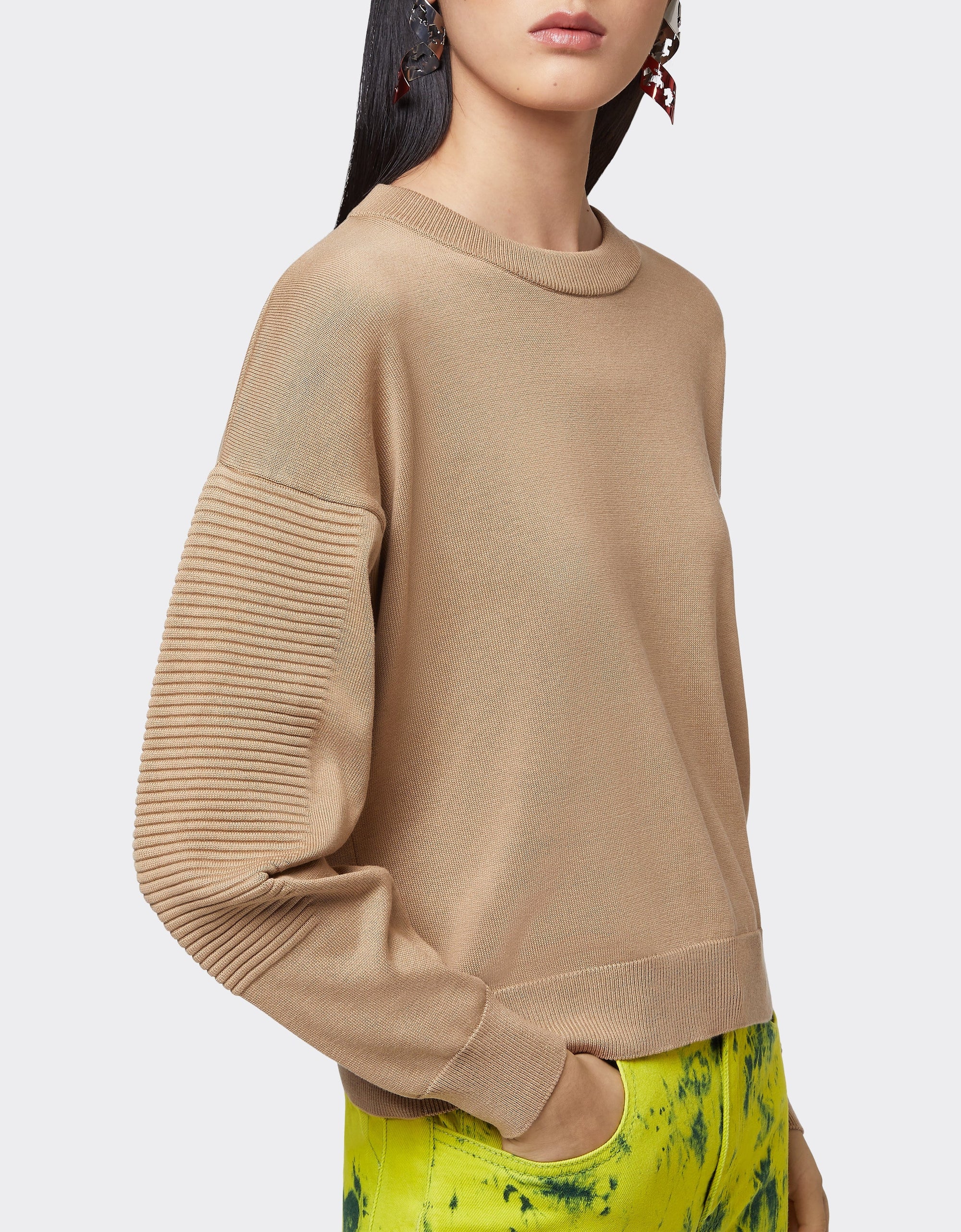 Pull en soie mélangée - Gold