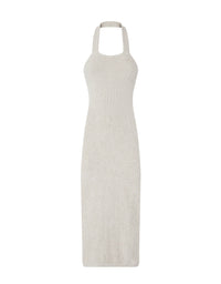 Robe mi-longue dos nu - Avorio